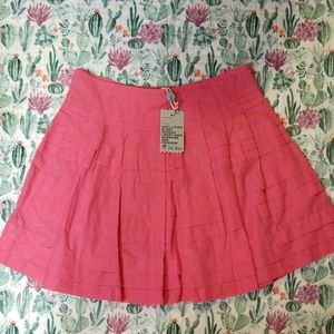 Fat Face Pink ruffle cotton summer skirt US 8